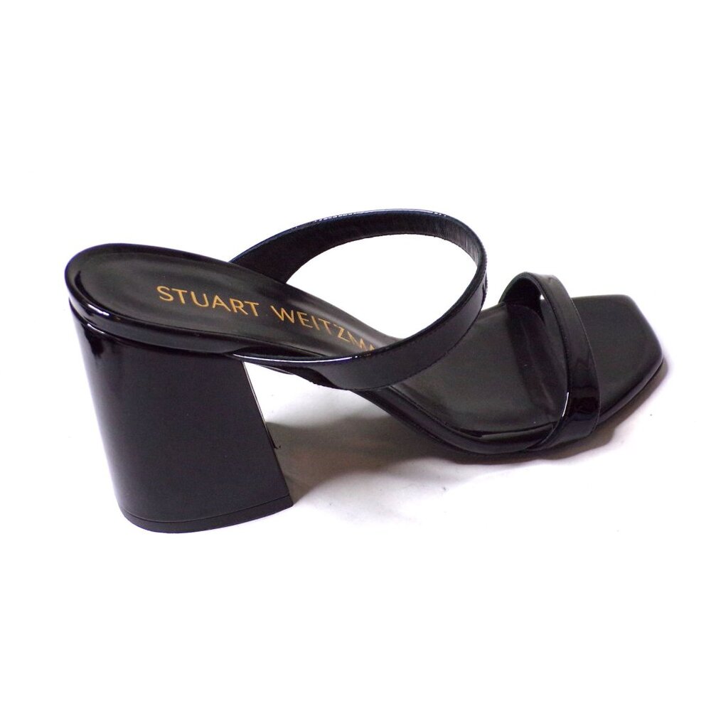 🆕 STUART WEITZMAN Flareblock 85 Slide Sandal Shoes Black 9 - Picture 11 of 14